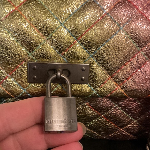 Kurt Geiger Rainbow Quilted Shoulder Bag - Picture 2 of 9